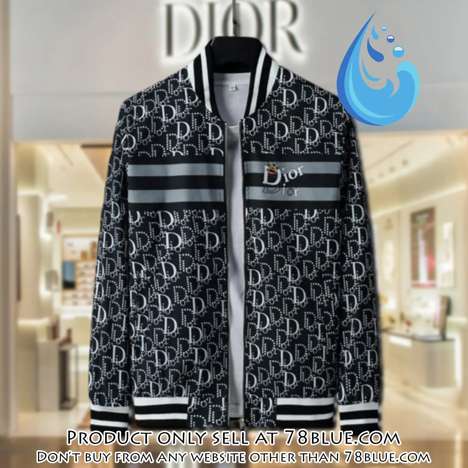 Dior luxury brand varsity zipper jacket vst1031 78b1945265